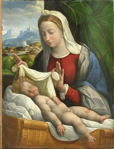 Tisi Benvenuto Garofalo: Madonna con il Bambino Gesù dormiente